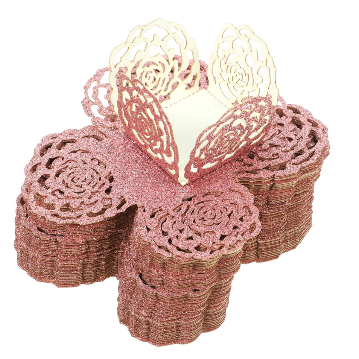 CIYODO 50pcs Hollow Design Chocolate Paper Holders Decorative Candy Cups for Weddings Parties Unique Chocolate Wrapping for Desserts Practical