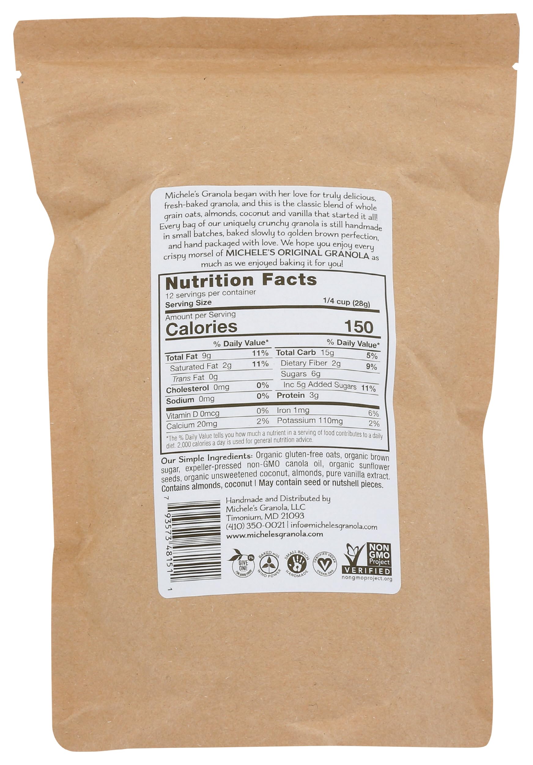 Micheles Granola, Original Granola Manufacturer, 12 Oz(Case Of 6)