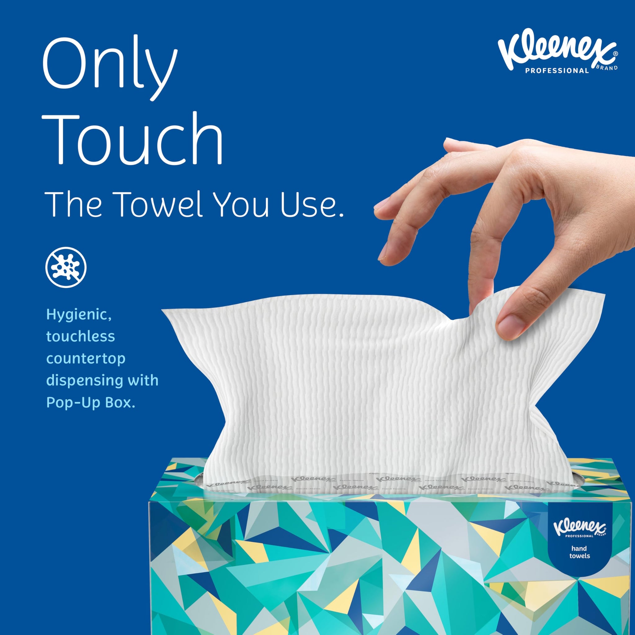 KLEENEX Pop-Up Box Hand Towels, Paper, 9 x 10-1/2, 120/pack