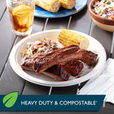 Hefty ECOSAVE Compostable Paper Plates, 10-1/8 Inch, 16 Count