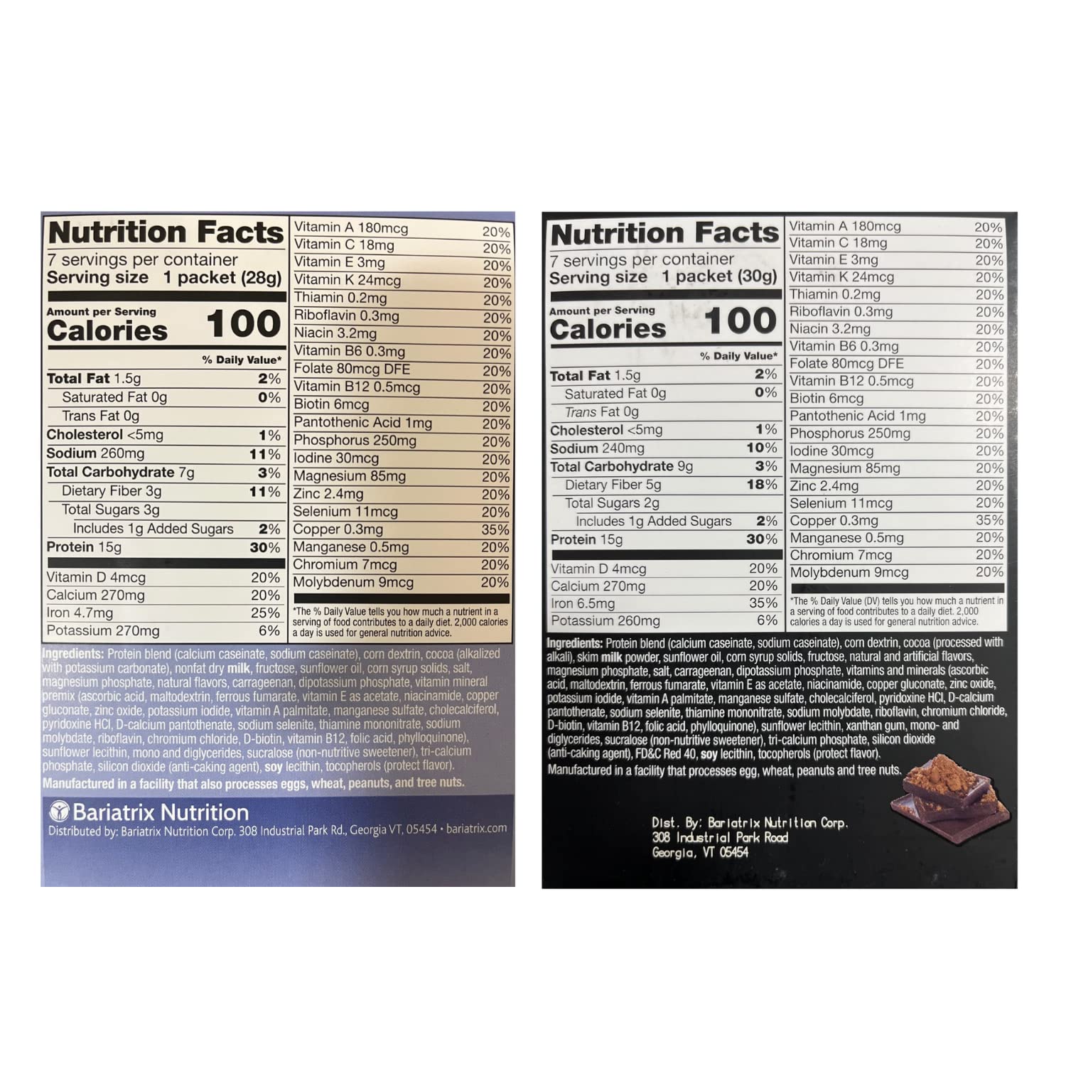 PROTIFIT - High Protein Chocolate & Dark Chocolate Pudding & Shake Mix 2 Pack, 15g Protein, Low Calorie, Low Fat, Low Carb, Aspartame Free, Idea