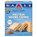 Atkins Peanut Butter Protein Wafer Crisps, Protein Dessert, 4g Net Carb, 1g Sugar, Keto Friendly, 5 Count