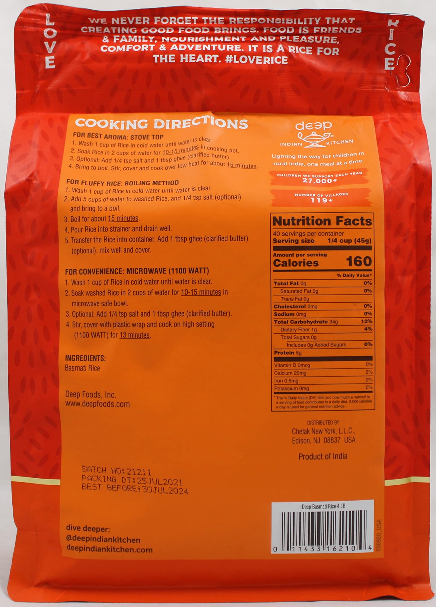 Basmati Rice 4 LB