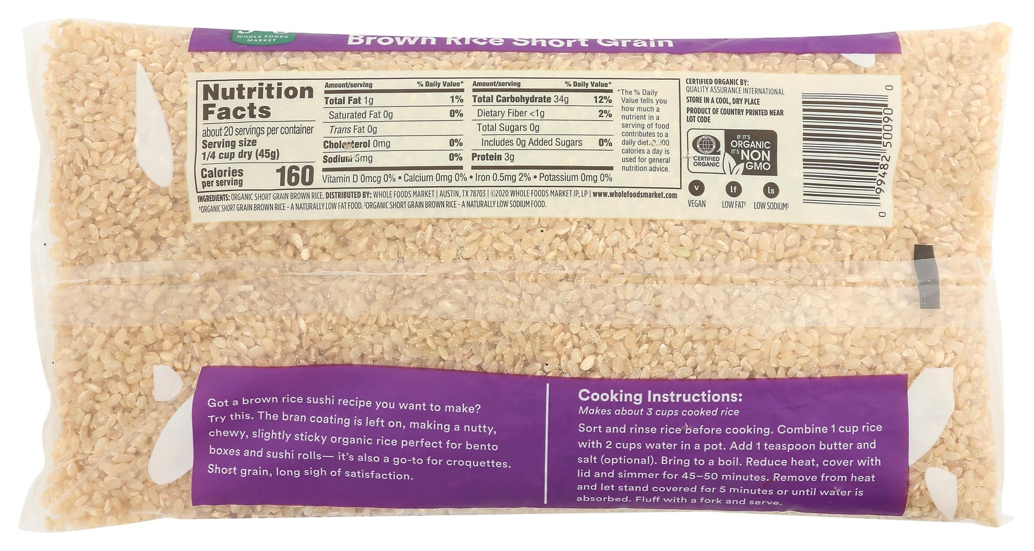 365 by Whole Foods Market, Organic Short Grain Brown Rice, 32 Ounce