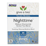 NOW Foods, Nighttime™ Tea, Mellow Nighttime Herbal Tea, Soothing, Relaxing Brew Before Bedtime, Premium Unbleached Tea Bags with No-Staples Design