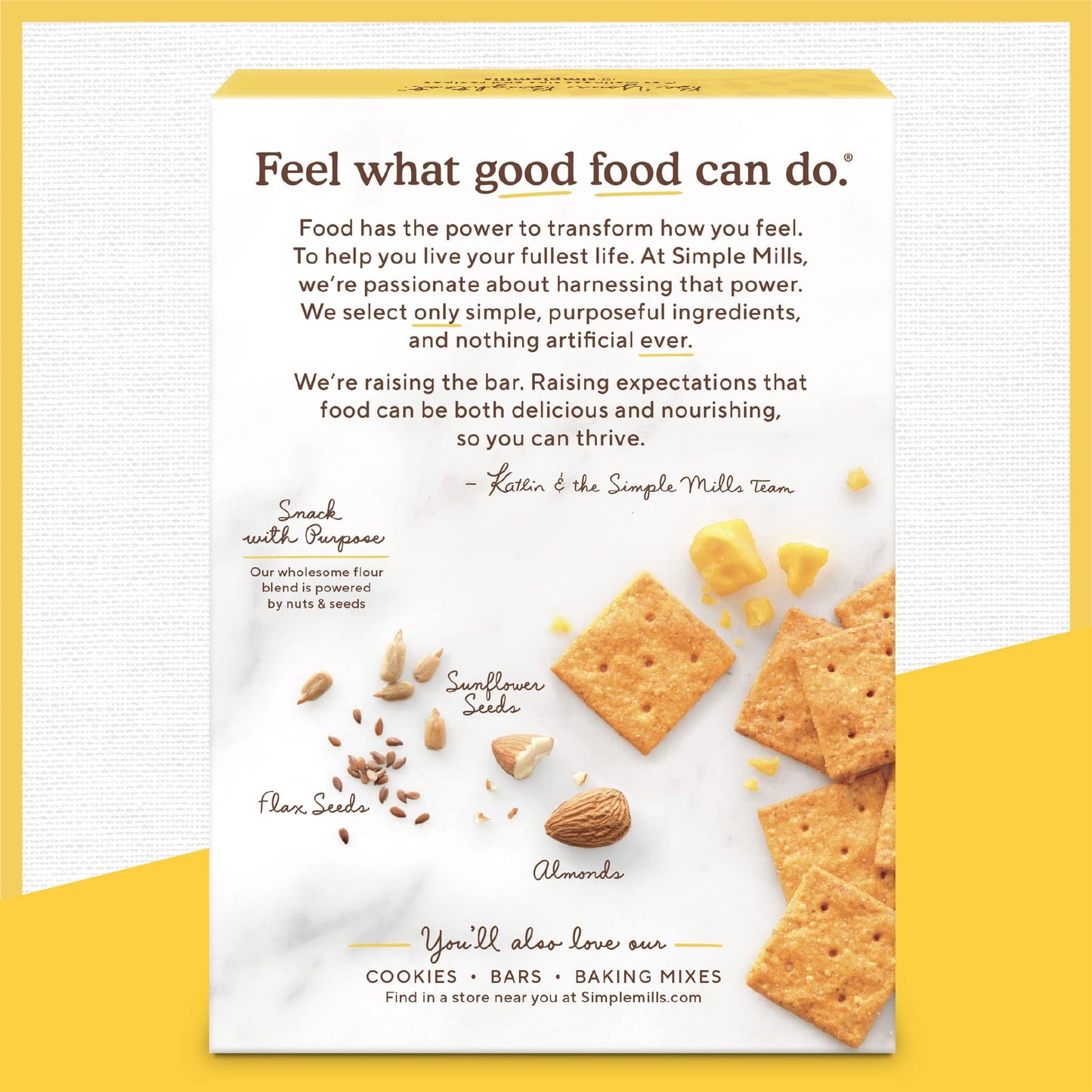 Simple Mills Almond Flour Crackers, Farmhouse Cheddar - Gluten Free, Healthy Snacks, Plant Based, 4.25 Ounce (Pack of 1)