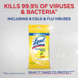 LYSOL Disinfecting Wipes - Lemon & Lime Blossom To-Go Flatpack 15 ct. (Pack of 4)