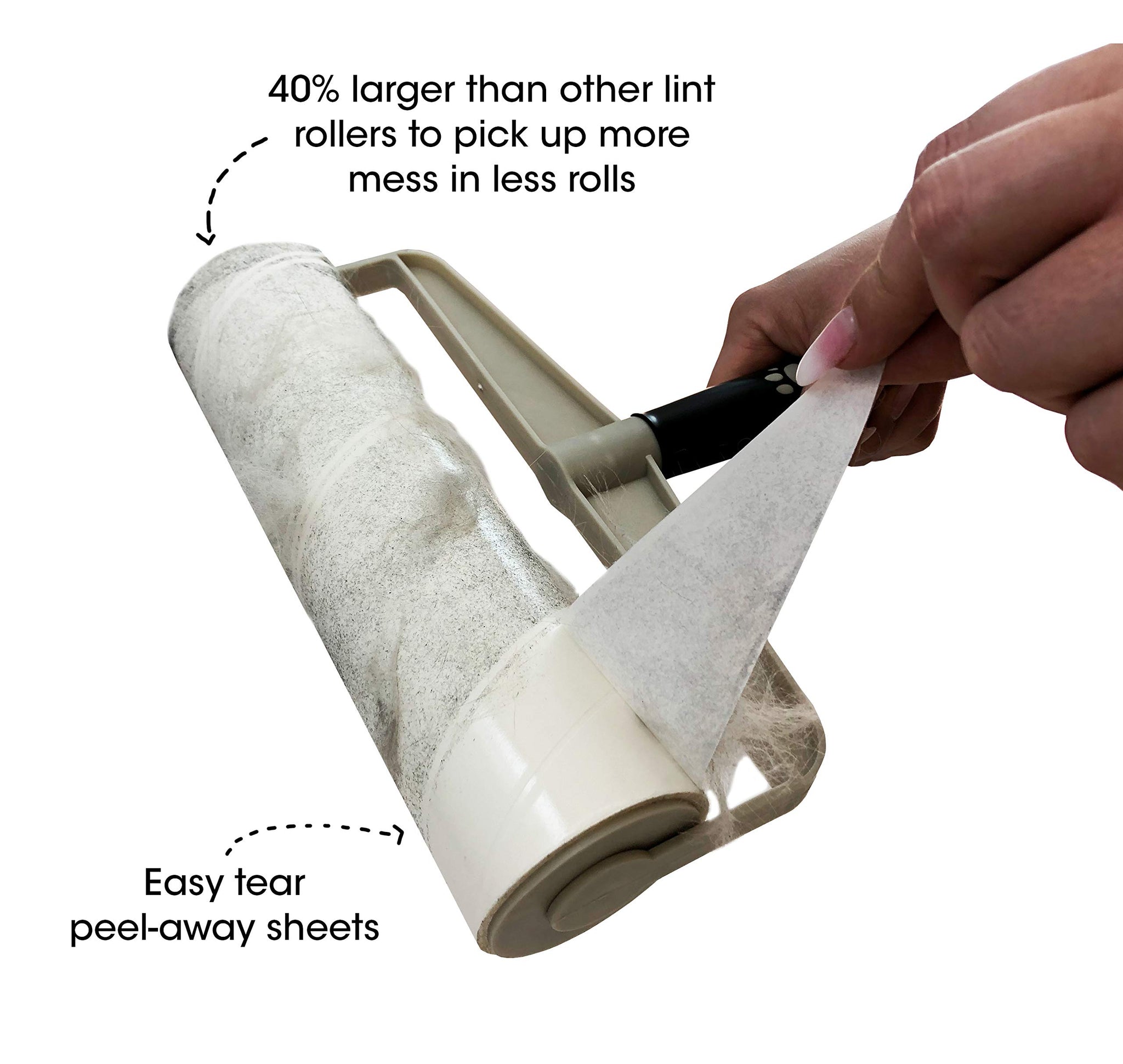 Spotty Supersize Extra Sticky, Adhesive Lint Roller Refill, Pet Cat & Dog Hair Remover for Clothes and Furniture, 60 Sheet ct