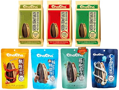 ChaCha Roasted Sunflower Seeds 7 Flavor Variety Pack