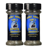 Sure Shot Sid’s Gunpowder BBQ Seasoning, 2 Pack (5.5 oz / 156 g Each) - Charcoal Smoky All-Purpose Grill Rub for Meat, Seafood, Eggs & Vegetables