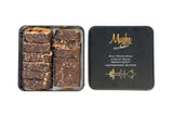 Mughe Gourmet Turkish Delight Gift Tin with Chocolate Cookie Crumble Filling - 350g/0.77 Lbs Premium Rolled Lokum