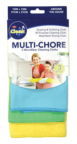 Ritz Multi Chore Microfiber Kitchen & Bath Cleaning Cloth, Set of 3