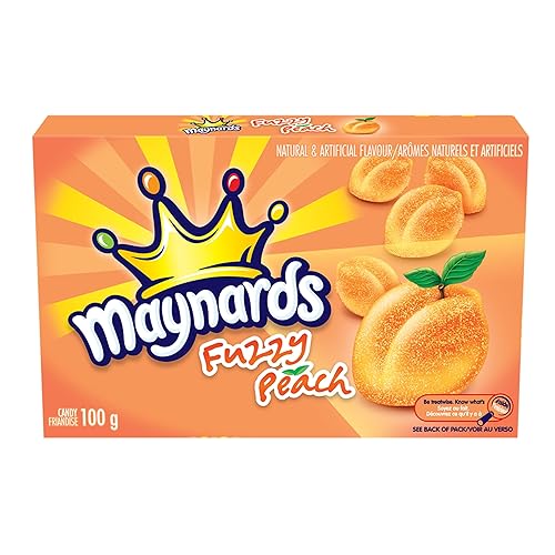 Maynards Fuzzy Peach Candy, 100g/3.5 oz, Imported from Canada}