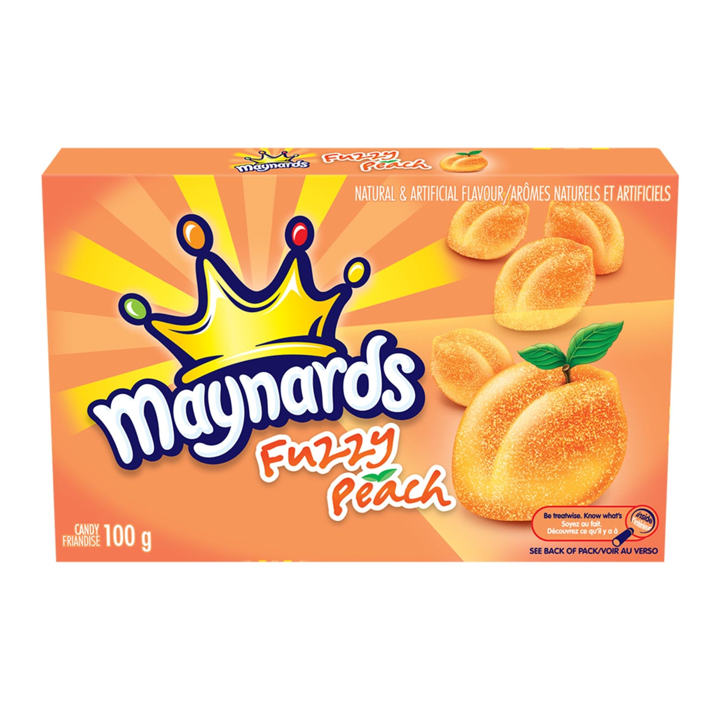 Maynards Fuzzy Peach Candy, 100g/3.5 oz, Imported from Canada}