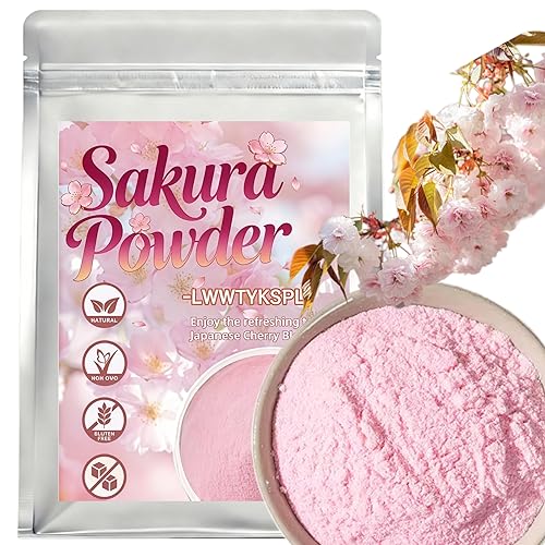 Organic Sakura Powder - Premium Cherry Blossom Powder for Baking, Lattes, Smoothies & Ice Cream - Natural Pink Food Coloring, Caffeine-Free Matcha