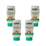 DeLallo Basil Pesto Topping, 6.7 Ounce Squeeze Bottle, (4 Pack), Made in Italy, Ready-to-Use Condiment