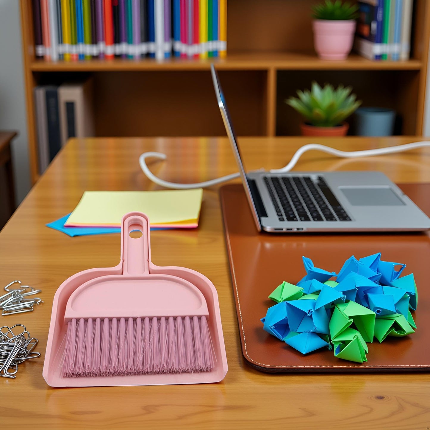 Plastic Mini Broom and Dustpan,Mini Cleaning Brush with Dustpan Set Desktop Cleaning Accessories,Pink with Set,Plastic Broom