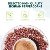 Soeos Sichuan Peppercorn Powder 1oz (28.3g), Non-GMO Verified, Szechuan Peppercorn, Ground Sichuan Green Peppercorns, Green Sichuan paper Powder, Mapo