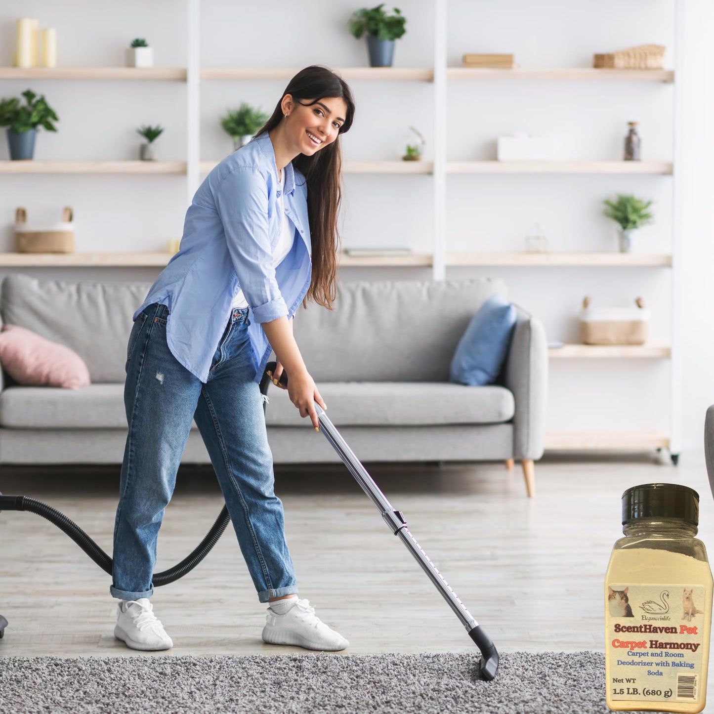 Eleganceinlife ScentHaven Pet Carpet Harmony, Carpet and Room Deodorizer with Baking Soda, 1.5 LB. (680g) Each Pack of 2