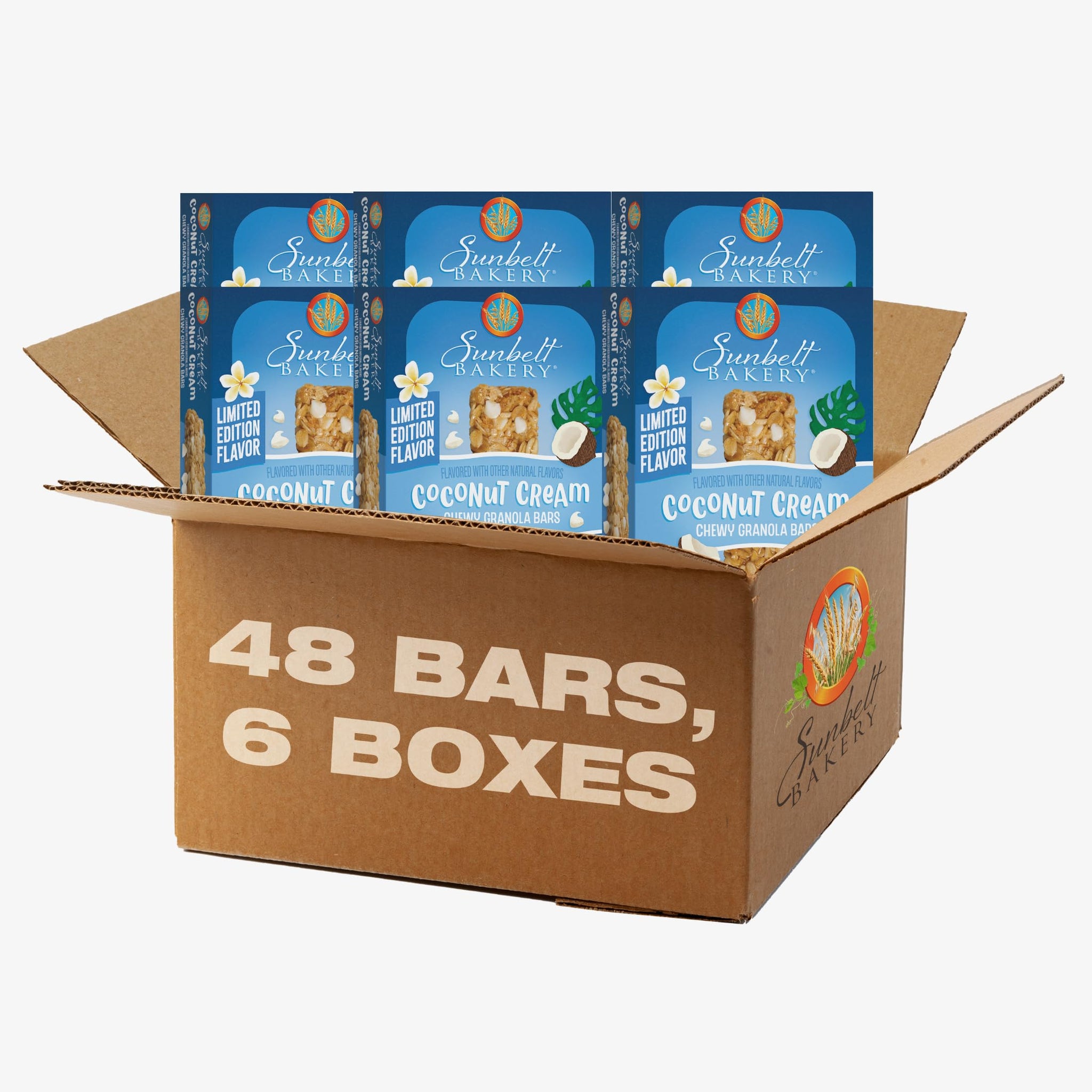 Sunbelt Bakery Coconut Cream Chewy Granola Bars, 48-1.0 OZ Bars (6 Boxes)