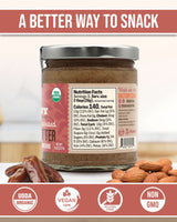 Dastony Cinna-Date Sprouted Almond Butter - Raw Almond Butter - 8 oz, Pack of 2