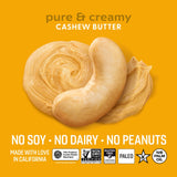 Octonuts Creamy Cashew Butter, 16 oz Jar, No Added Salt, Sugar or Palm Oil - Single Ingredient Nut Spread - Gluten Free, Vegan, Kosher, Paleo