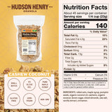 Hudson Henry Cashew Coconut Granola | Gluten Free Granola with Nuts and Seeds | Vegan, Non-GMO & Small Batch Baked with Pure Maple Syrup & Organic