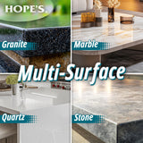 HOPE'S Perfect Quartz Countertop Cleaner, No Hazy Residue, Streak-Free, Safe on Food Contact Surfaces, Fragrance-Free, Sunscreen-Free, Counter Cleaner