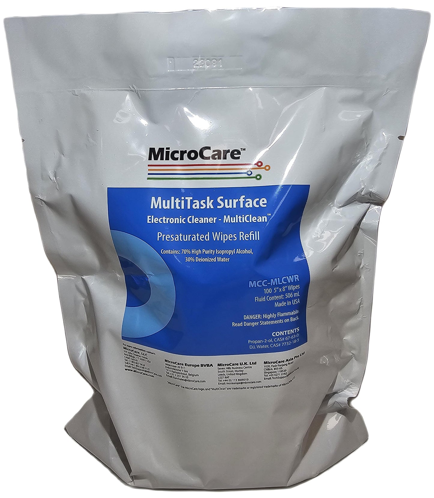 Micro Care MCC-MLCWR Refill for MCC-MLCW Multi-Clean Wipes, 100/Pkg by Micro Care