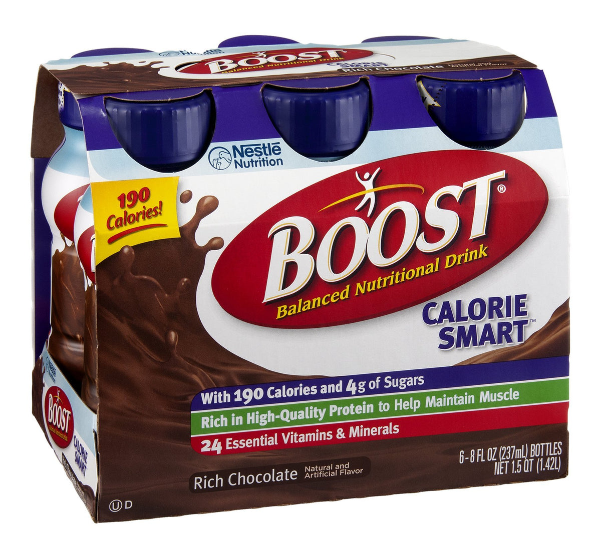Boost Calorie Smart, Rich Chocolate, 6 Count Pack of 12