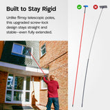 Tyroler Professional Window Squeegee for Home,1 ft-12.5 ft Long Squeegee for Window Cleaning, 2-in-1 Window Cleaning Squeegee Kit, Indoor & Outdoor