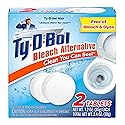 Ty-D-Bol Toilet Bowl Cleaner Tablets, In-Tank Toilet Bowl Tablets, Bleach Alternative, Fragrance Free, 2 Count (Pack of 6)