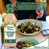 Walden Farms Thousand Island Dressing - Calorie-Free, Gluten-Free, Low Carb, Keto-Friendly, Sugar-Free, Dairy-Free Creamy Thousand Island Flavor - 12
