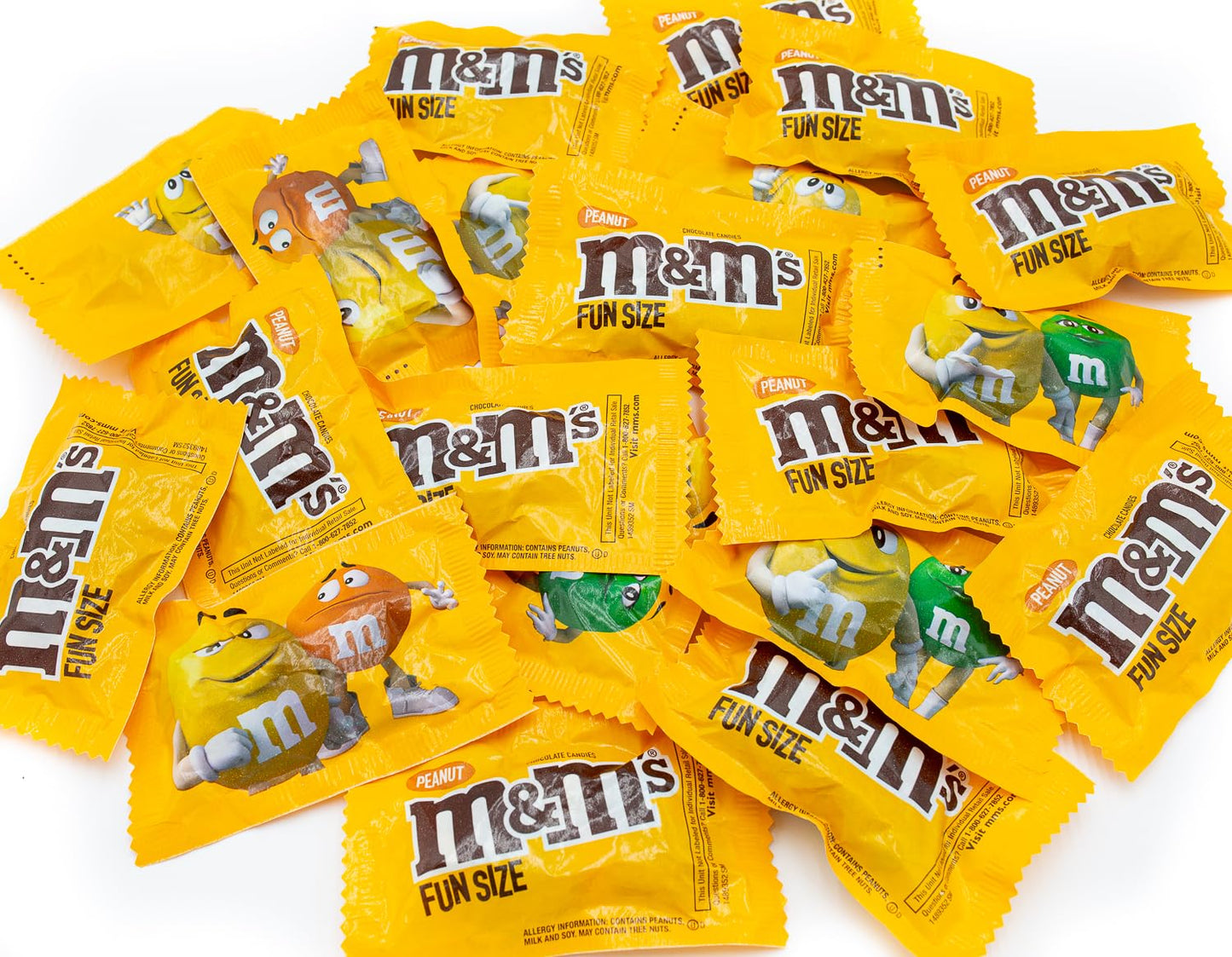 Peanut Milk Chocolate Candy 1 lb - Bulk Bag, Individually Wrapped Fun Size Packs (24 Pieces)