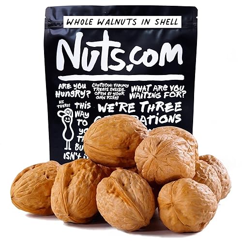Nuts.com Whole Walnuts in Shell, 2 lbs - Fresh Unshelled Raw Walnuts with Buttery, Nutty Flavor