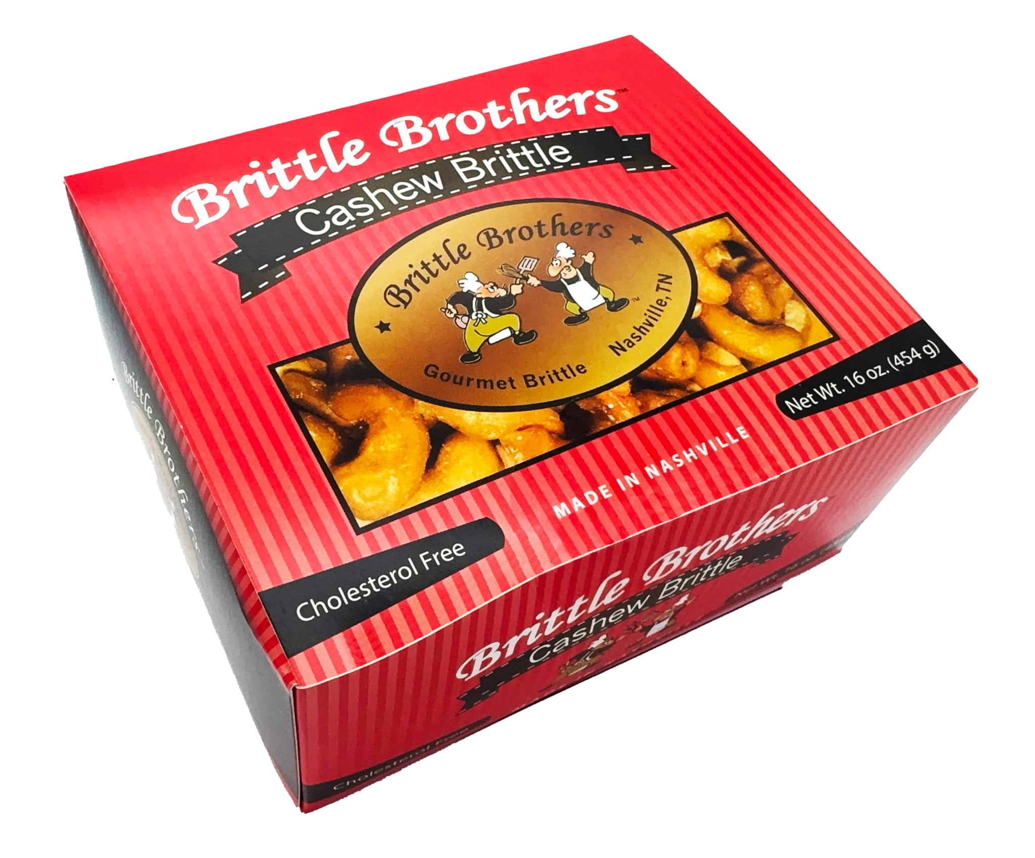 Brittle Brothers Cashew Brittle - 16 oz Gift Box - Gourmet Candy