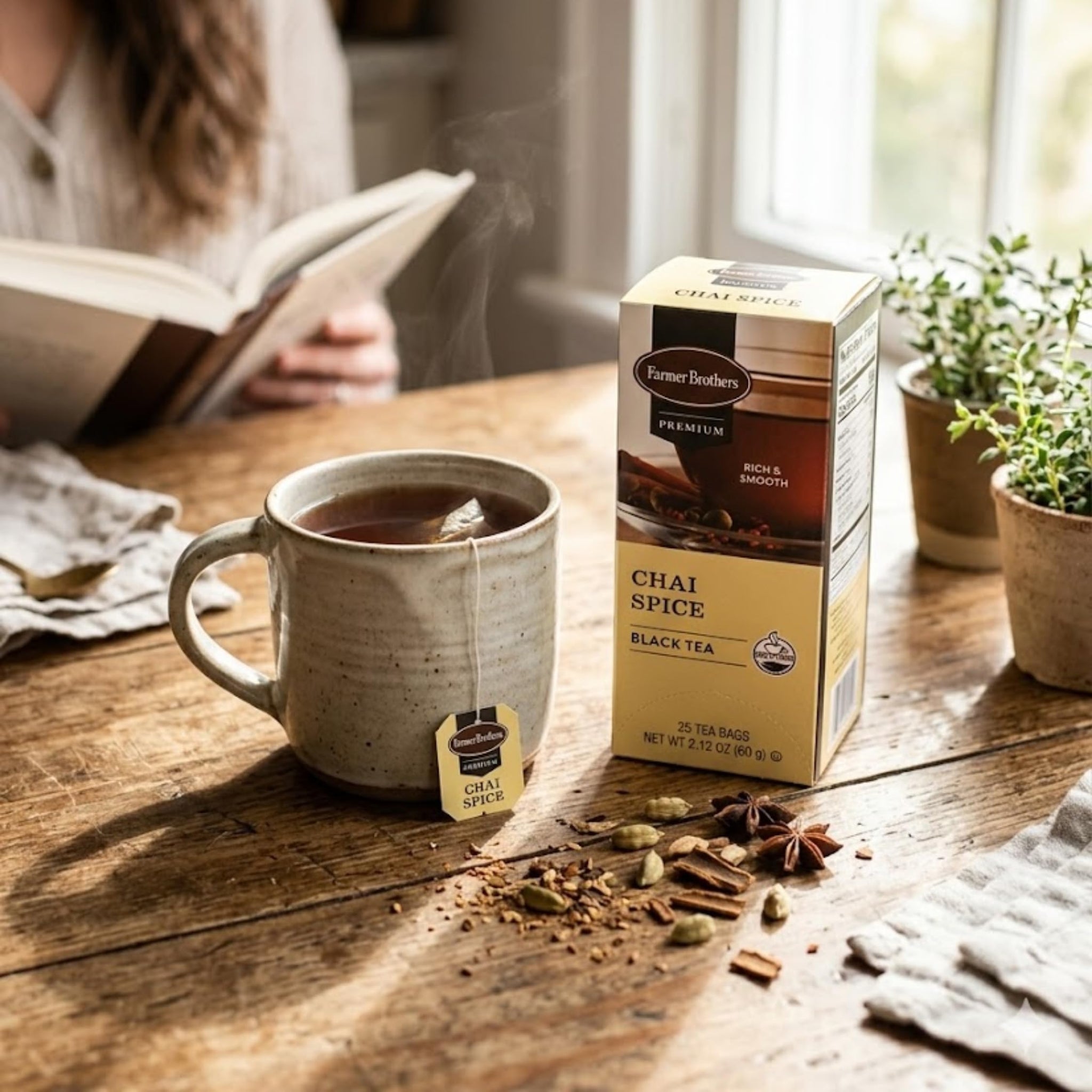 Farmer Brothers Premium: Chai Spice Black Tea, 1/25 ct box