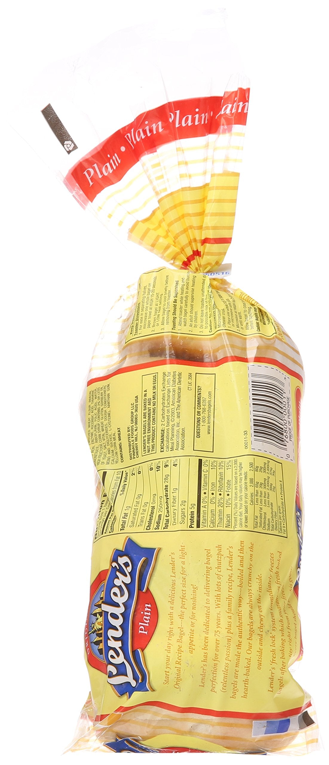 Lender's, Original Plain Bagel, 12 Ounce
