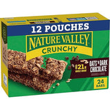 Nature Valley Crunchy Granola Bars, Oats 'N Dark Chocolate, 24 Bars, 17.88 oz (12 Pouches)