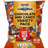 CANDYMAN Chocolate Candy Variety Pack, 10 lb Bulk Candy