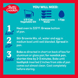 Betty Crocker Lower Sugar Brownie Mix, Double Chocolate Fudge, No Artificial Sweeteners, 14.7 oz