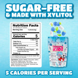 ICEE Blue Raspberry Sugar Free Gum by Bubblegum Kids | Sugarless Gum with Xylitol | Vegan, Peanut Free, Low Calorie Candy Alternative for Kids