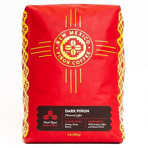 New Mexico Piñon Coffee Naturally Flavored Coffee (Dark Piñon Whole Bean, 2 pound)