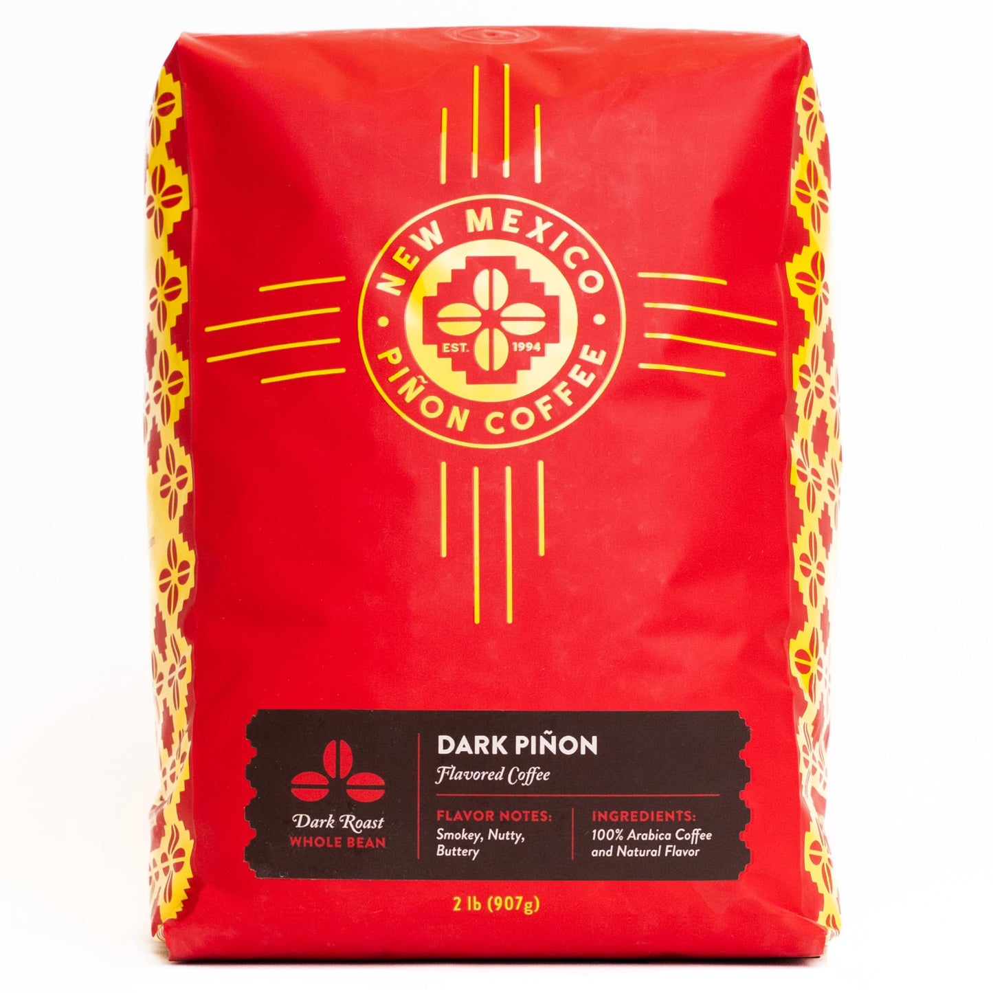 New Mexico Piñon Coffee Naturally Flavored Coffee (Dark Piñon Whole Bean, 2 pound)