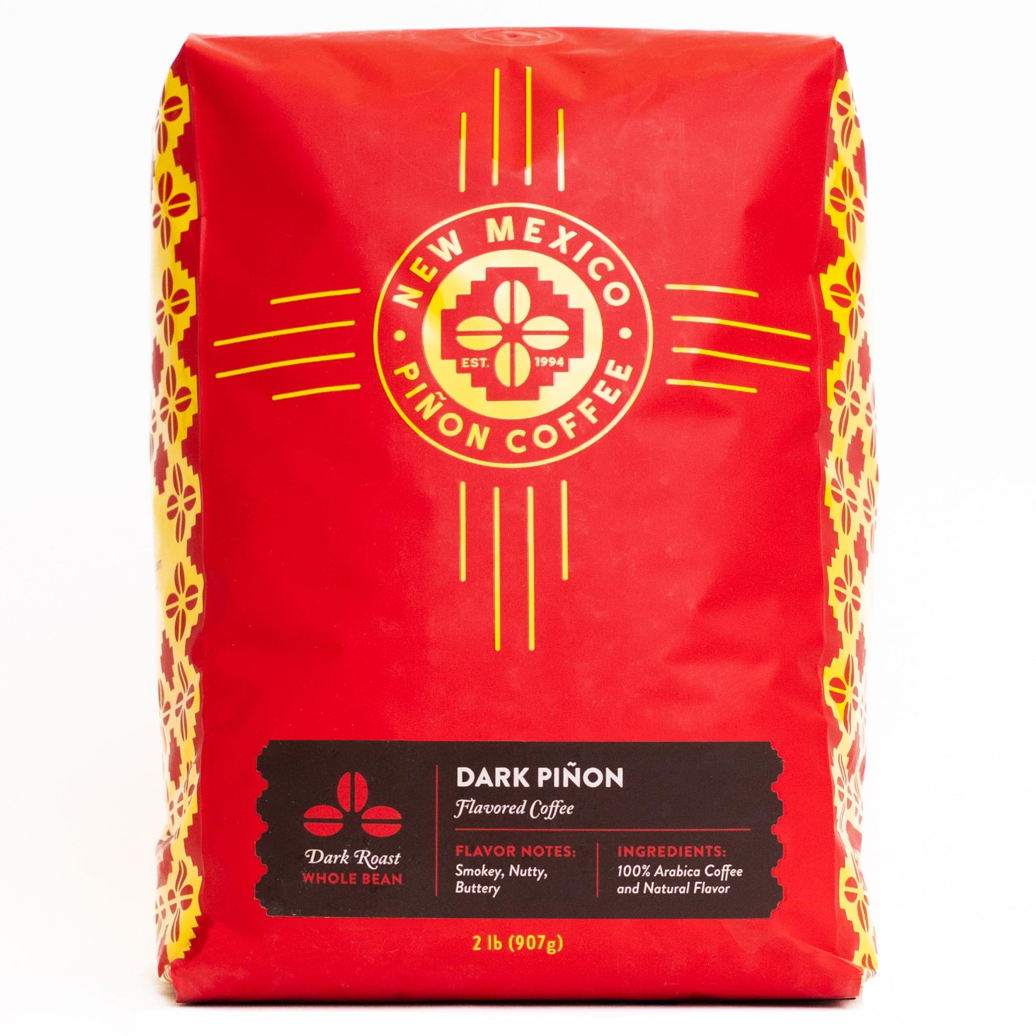 New Mexico Piñon Coffee Naturally Flavored Coffee (Dark Piñon Whole Bean, 2 pound)