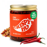 CRISPY HO Chili Crunch - Premium Chili Crisp, No Seed Oils, Avocado Oil, Chili Oil w/ Crunchy Garlic and Shallots - Spicy, Savory, Umami Hot Sauce