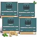 Remineralizing Chewing Gum - 2026 Sugar-Free Gum with Xylitol & Hydroxyapatite - Aspartame-Free, Sucralose-Free, Eco-Friendly - Fresh Mint - 4 Pack