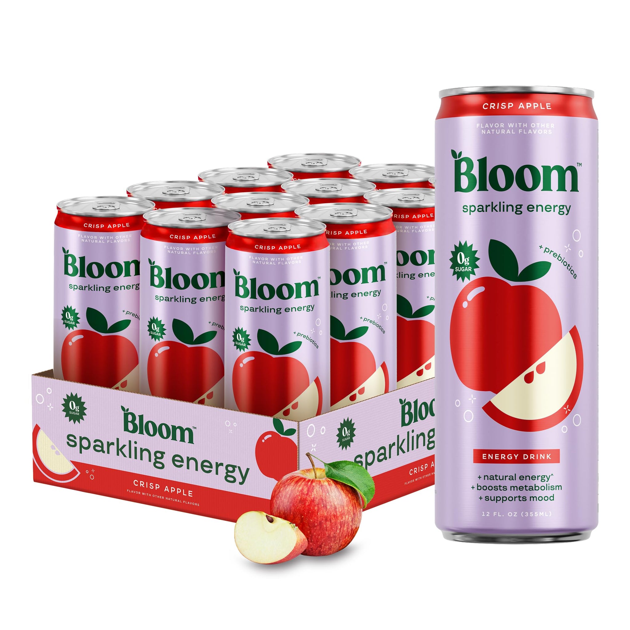 Bloom Nutrition Sparkling Energy Drink - Natural Caffeine, Zero Sugar, 180mg Caffeine - Antioxidant-Rich with Green Coffee Bean, Green Tea Extract