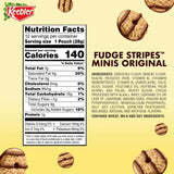Keebler Fudge Stripes Cookies Minis, Original, 12 Count, Pack of 4