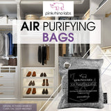 Nature Fresh Premium Bamboo Charcoal Air Purifying Bag - Scent Free Odor Eliminator for Home and Car- Kid and Pet Friendly Air Fresheners and Odor